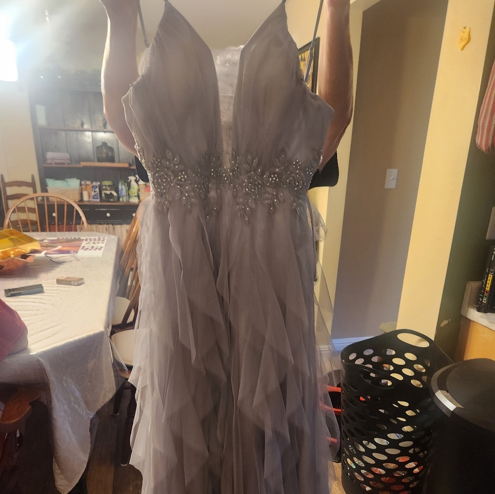 Gray Prom dress